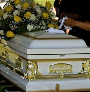 Coffin Decorated With Flowers