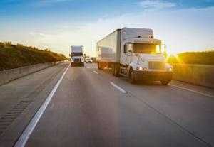 Semi Trailers on a Roadway